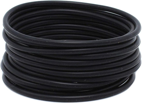 WTZ 12 Piece Stretchable Black Rubber Gummy Bracelets Silicone Jelly Wristband Anklets...