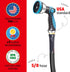 Garden Hose Nozzle, Water Spray Nozzles for Garden Hose, Durable High Pressure Water Hose Sprayer Nozzle with 10 Patterns for Watering Plants, Was...
