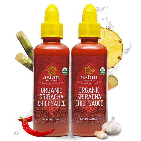 Asian Organics Sriracha Hot Chili Sauce - Organic Sriracha Sauce - USDA Certified 100% Asian Hot Sauce, No MSG, Non-GMO, Gluten Free Organic Hot S...