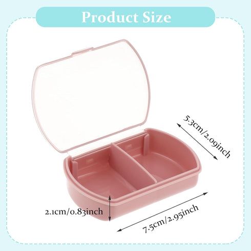 Sibba Pill Organizer Box Case 2 PCS Waterproof Travel Medicines Container Purse Essentials Small Cute Fish Oil Holder Supplements Mini Pillbox Dis...