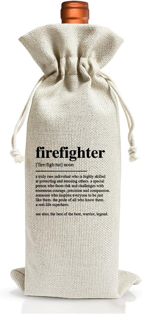 Firefighter Wine Bag, Graduation Gift For Firefighters Friends Classmates Siblings Neighbors Firefighter Graduation Party Decorations, Drawstring ...