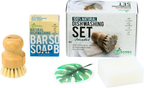 Natural Non-Toxic Dish Washing Block Soap - Dyes And Fragrance Free - Vegan Cruelty-Free Eco-Friendly And Zero Waste Dishwashing Handmade Solid Ba...