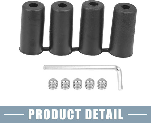 Gear Shift Knob Adapter Kit Universal with 4 Plastic Hoses Non Threaded Lever Cover Head Aluminum Alloy Black...