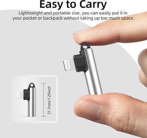 iPhone Headphone Adapter,Apple MFi Certified Lightning to 3.5 mm Headphone Jack Adapter, Headphone Adapter to iPhone,Dongle for iPhone 14/13/12/11...
