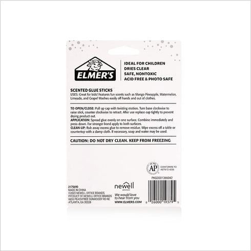 Elmer’s Scented Glue Sticks, Safe, Nontoxic School Glue, 4 Count (6g each)...