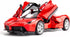 BDTCTK Compatible for 1:32 Ferrari Car Model Pull Back Car with Sound and Light for Kids Boy Girl, Metal Body Door Opened Red...