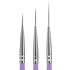 Beaute Galleria 3 Pieces Nail Art Long Striper Brush Set (12mm, 16mm, 22mm) for Thin Long Fine Line, Detailer, Striping, Color Block, One Stroke...