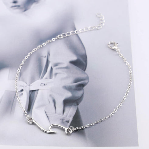 Boho Wave Ankle Bracelet Ocean Wave Anklet Bracelet Vintage Silver Wave Chain Anklet Minimalism Anklet Foot Chain Jewelry for Women...