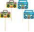 Morndew 24 PCS Radio Boom Box Cupcake Toppers for Nostalgic Ball Music Theme Party 70s 80s 90s Hip Hop Party Birthday Party Wedding Party Decorati...