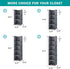 Hanging Closet Organizer, 5-Shelf Closet Hanging Storage Shelves, Grey...