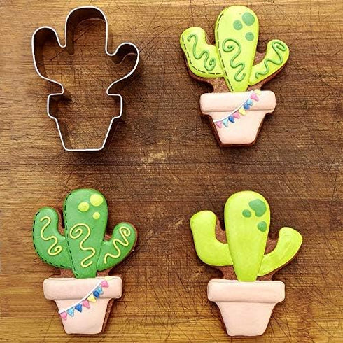 Cactus Houseplant Succulent Cookie Cutter, 4" Made in USA by Ann Clark...