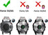 NotoCity Compatible Fenix 5S/6S/7S/8 43mm Watch Band - Quickfit Soft Silicone Replacement Strap (Silver Buckle - 2pcs)...
