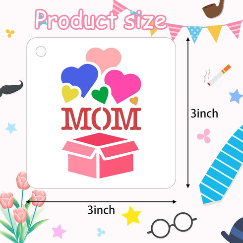 Augshy Stencils for Painting, 56 Pack Father's Day Stencils Mother's Day Stencil Templates Reusable Stencils for Scrap DIY Crafts Booking for Home...