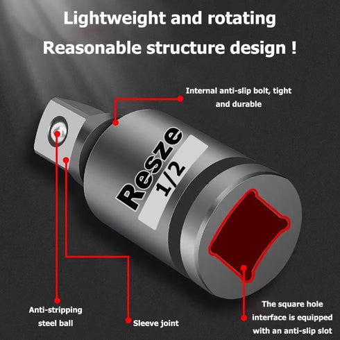 3 Pcs Universal Joint Swivel Socket Adapter Set,1/4",3/8"& 1/2"Drivers, Impact Universal Joint?U-Joint Drive Impact Grad Wobble Socket Wrench Set?...