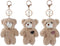 3/4 Pcs Plush Bears Keychain Plush Figures Stuffed Animals Keyring Pendant Key Holder Plush Keychain Bag Accessories...