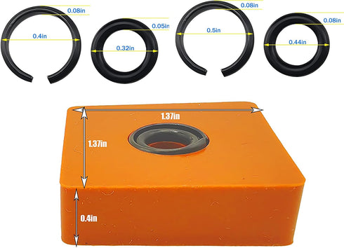 (10+10Sets) 1/2" and 3/8" Impact Wrench Retainer Rings Clip with O-ring, Compatible With Milwaukee Electric/Pneumatic Type Impact Wrench, Includin...