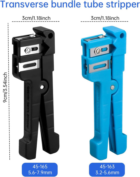 Fiber Optic Cutter Tool 45-163 and 45-165 Coax Cable Stripper Fiber Optical Buffer Tube Jacket Stripper coaxial cable crimper universal wire strip...