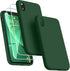 Dssairo [3 in 1 for iPhone Xr Case, with 2 Pack Screen Protector, Liquid Silicone Slim Shockproof Protective Phone Case 6.1 inch [Microfiber Linin...