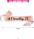 21st Birthday Party Decorations for Her Rose Gold Supplies Big Set with Birthday Banner and 21 BDay Digit Balloons for Women Including Latex and C...