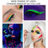 1 PCS Water Activated Eyeliner Palette 8 Colors Neon Face Paint Liner Makeup Longlasting Fluorescent Face and Body Paint with Brush for Halloween ...