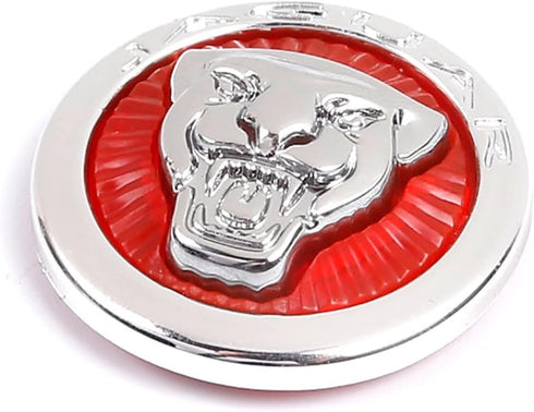 ARKPSKNIGHT 3D Gear Shift Knob Cover,Sports Preformance Modification,Brand Logo Badge Decal Compatible with Jagvar Accessories(Red Chrome 3D)...