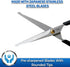 Pet Magasin Japanese Stainless Steel Grooming Scissors (2) for Facial hair and Larger for Body Trimming with Round Tip - Black...