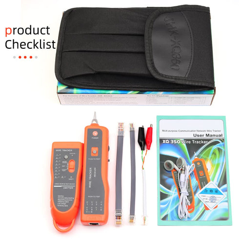 Ethernet Cable Tracker LAN Network Cables Tester Multifunction Line Finder Measure for CAT5 CAT6 RJ45 RJ11 with Network Maintenance Collage Teleph...
