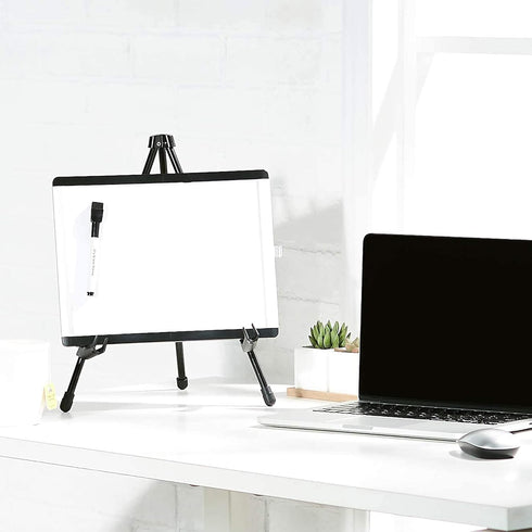 Amazon Basics Tabletop Instant Easel, Black Steel Table Top Easels for Display, Adjustable & Portable Tripod for Paintings, Signs, Posters...
