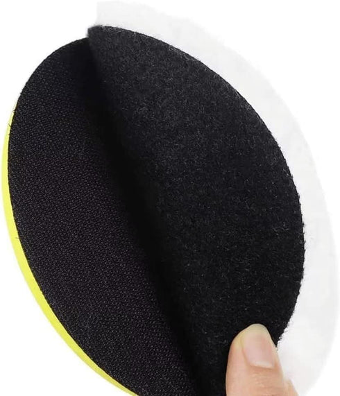 6 Pcs 6 Inch Wool Polishing Buffing Pad Polishing Buffing Wheel for Drill Buffer Attachment with M14 Drill Adapter...