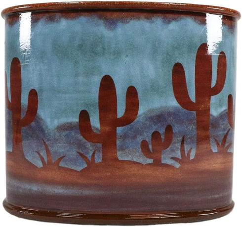 Ebros Rustic Southwestern Desert Cactus Arizona Wilderness Bathroom Accent Resin Figurine Accessories Western Country Cabin Lodge Decorative (Toot...