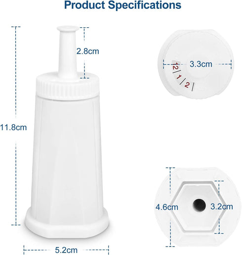 Filter - Replacement Water Filter Compatible with Breville Sage Claro Swiss For Oracle, Barista & Bambino - Compare to Part #BES008WHT0NUC1.(Pack ...