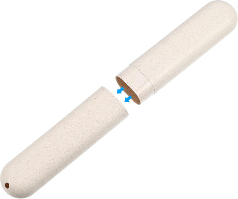 VOCOSTE 4pcs, Traveling Toothbrush Holders Case, PP Toothbrush Case for Travel Business, Beige, 8.07''x1.22''x0.83''...