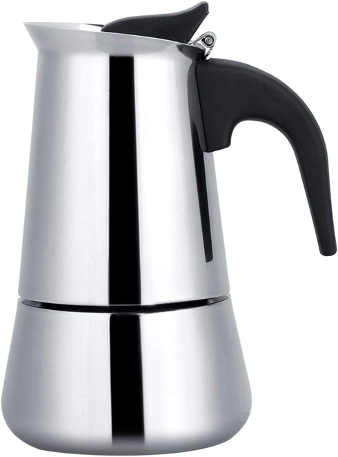 Stainless Steel Coffee Maker, Moka Pot Espresso Coffee Maker Stovetop Espresso Maker Portable Electric Heating Espresso Coffee Maker for Home Offi...