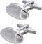 Silver Tone Cat Eye Stone Men's Cufflinks In Gift Case Oval Opal Stone Cufflinks for Men for Wedding Party Business Birthday Anniversary Dress...