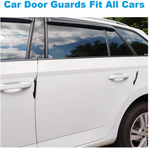 Hypersonic Black Car Door Edge Guard Trim Molding Crash Scratch Protector 4PCS...