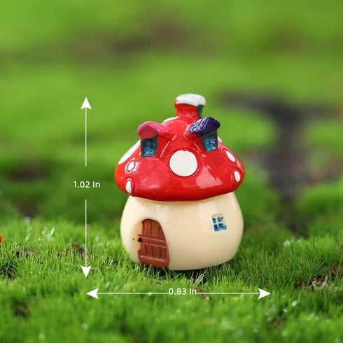Mushroom Fairy House Fairy Garden Accessories, Mini House Figurines Fairy Garden Decor, Fairy Garden House Ornaments Kit for Home Micro Landscape ...