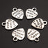 100pcs Heart Shape Charms Pendants Made with Love Letters Carving DIY Craft Necklace Bracelets Keychain Jewelry Making Findings Accessories (Ancie...