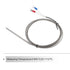 MECCANIXITY K Type Thermocouple Temperature Sensor Probe 5x100mm 6.6ft Wire 0 to 600°C(32 to 1112°F) Stainless Steel...