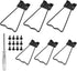 6 Pcs Easel Back, 3.34" Iron Picture Frame Easel Back - Reliable Photo Frame Stand with Screws & Screwsdriver for Crafts and Art Frames (Black)...