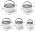ALLTOP 5 Piece Round Biscuit Cutters with Handle, Stainless Steel Circle Cookie Cutter with Fluted Edge, Professional Baking Essential Tool for Pa...