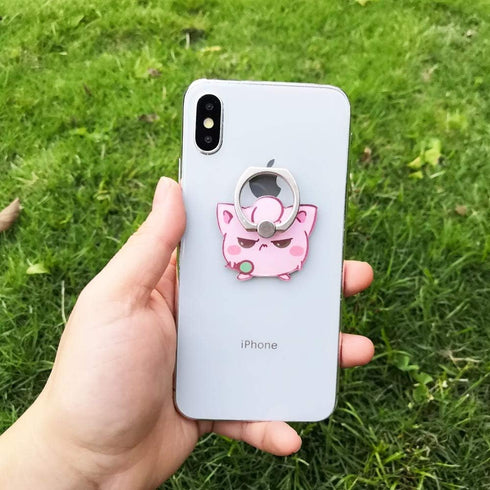 ZOSTLAND 3PCS Fairy Fat Monster Phone Ring Universal 360°Adjustable Phone Case Finger Stand Holder Desk Stent Mount Car Hook Compatible with All i...