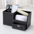 KINGFOM Desk Organizer Office Supplies Caddy Pu Leather Multi-function Storage Box Pen/Pencil,Cell phone, Business Name Cards Remote Control Holde...
