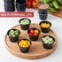 50 Pack 4oz Portion Cups plastic containers disposable small tiny dipping shot Black food serving sauce 4 ounce oz mini bowls individual dessert j...
