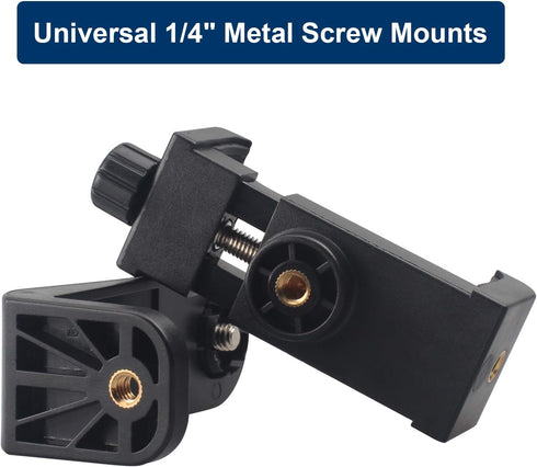 Universal Smartphone Cell Phone Mount Holder Adapter for Tripods or Stands with Standard 1/4 Inch Mount Screw, can Rotates Vertically and Horizont...