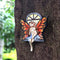 Fairy Out The Window Tree Hugger Garden Statue, Glow in The Dark Resin Fairy Figurine Wall Art Sculpture Outdoor Tree Faces Decor for Patio Lawn Y...