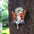 Fairy Out The Window Tree Hugger Garden Statue, Glow in The Dark Resin Fairy Figurine Wall Art Sculpture Outdoor Tree Faces Decor for Patio Lawn Y...
