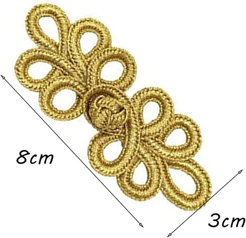 10 Pairs Chinese Knots Frog Buttons Closure Knots Sewing Buttons Fasteners for Cheongsam Tang Suit Scarf Cardigan Sweater Cloak Coats Costumes Out...