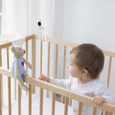 Baby Monitor Mount for HelloBaby HB50 Video Baby Monitor, Flexible Mount Baby Camera Monitor Holder Without Tools for Crib or Shelf, Long Goosenec...