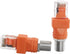 2PCS RJ45 Converter Adapter Coaxial Barrel Coupler Adapter Connector Coax Straight Connector...