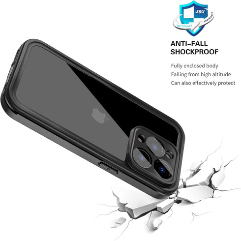 for iPhone 14 Pro Max Waterproof Case with Screen Protector,360°Full Body Protection,IP68 Underwater,Full Sealed Snowproof Dustproof Shockproof He...